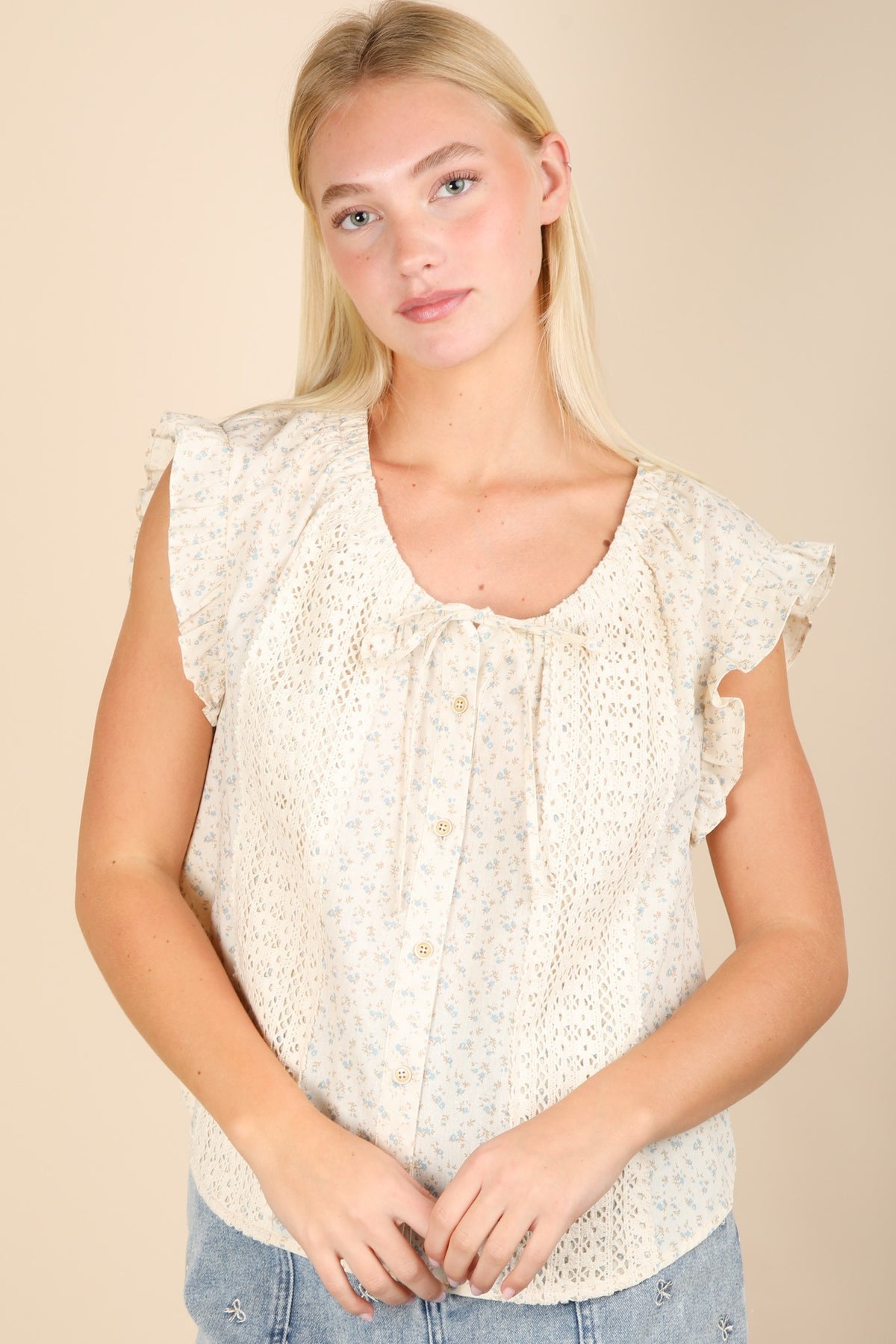 Picnic Petal Lace Detail Top - 7/15/2025 NEW