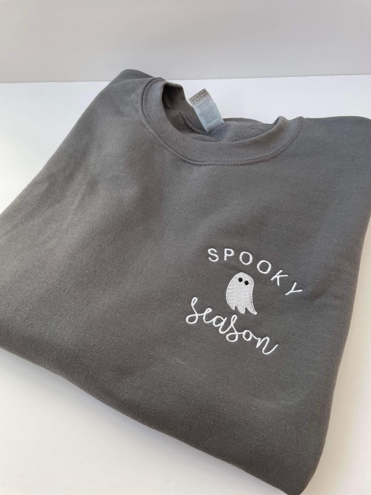 Spooky Season Embroidered Sweatshirt in Two Colors - RTS