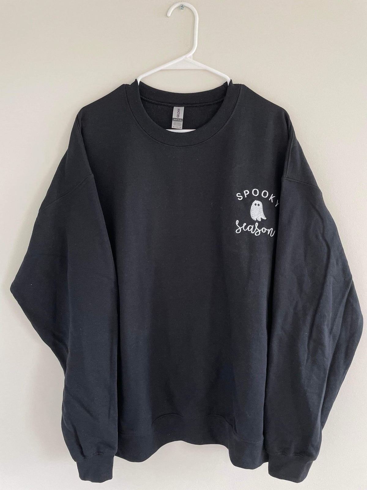 Spooky Season Embroidered Sweatshirt in Two Colors - RTS