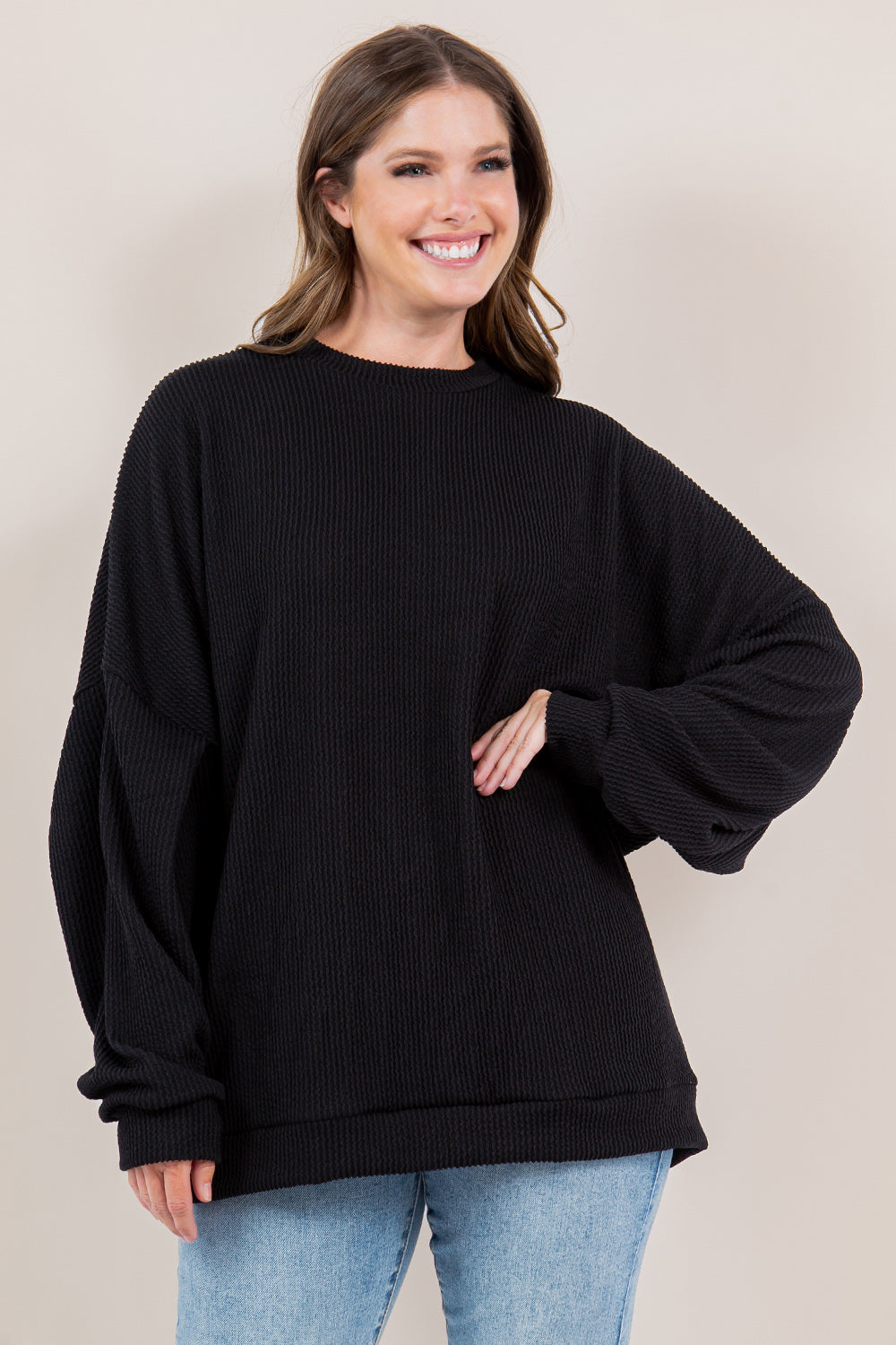 Ribbed Pullover in Four Colors - RTS