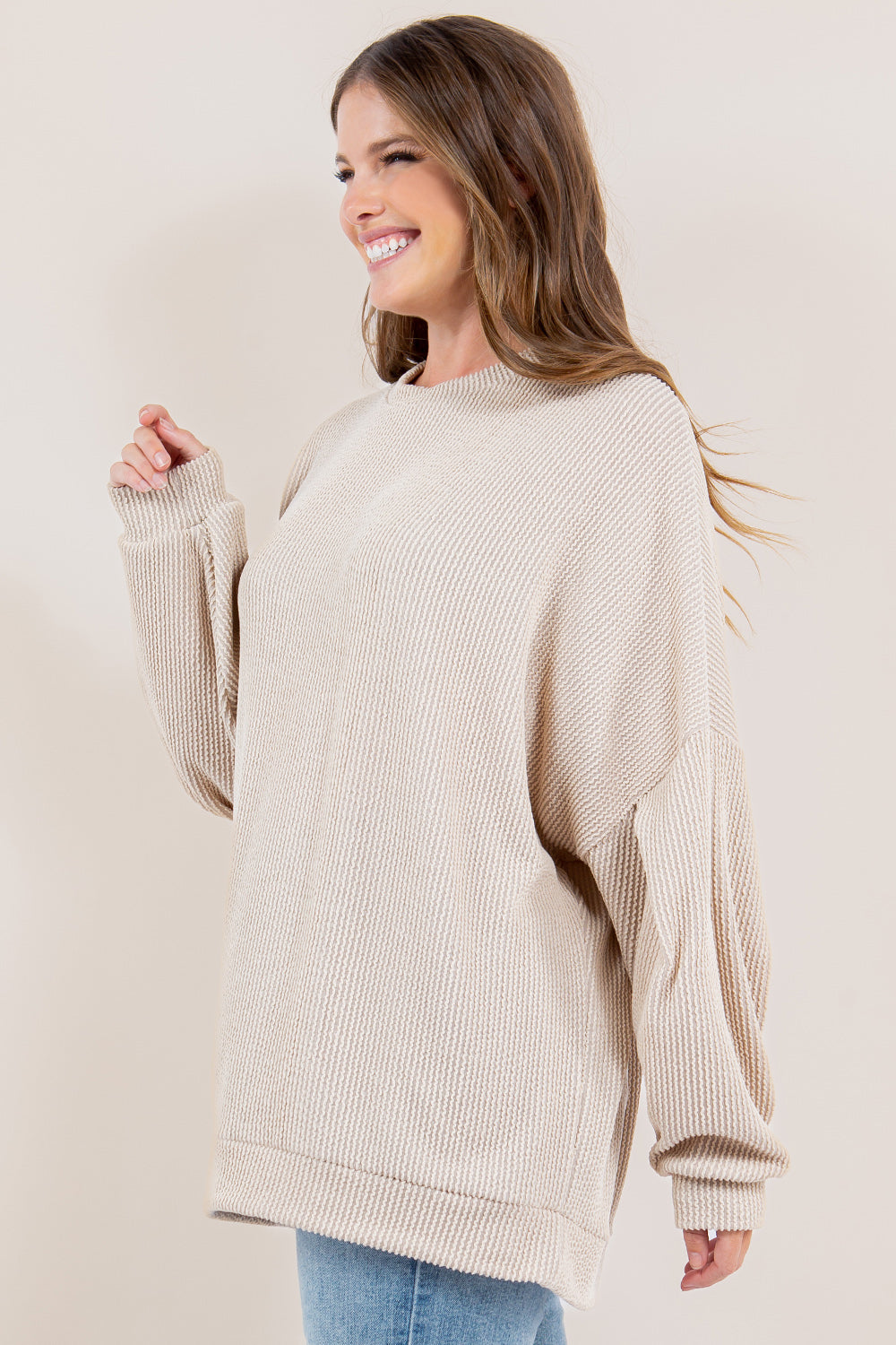 Ribbed Pullover in Four Colors - RTS