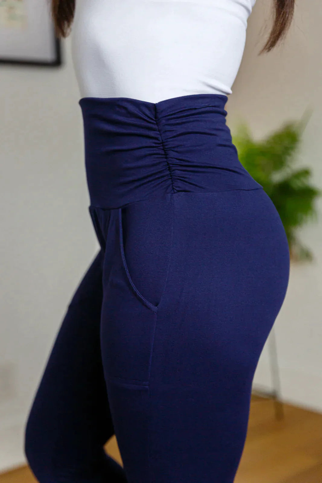 Haley Ruched Waist Leggings in Five Colors - RTS