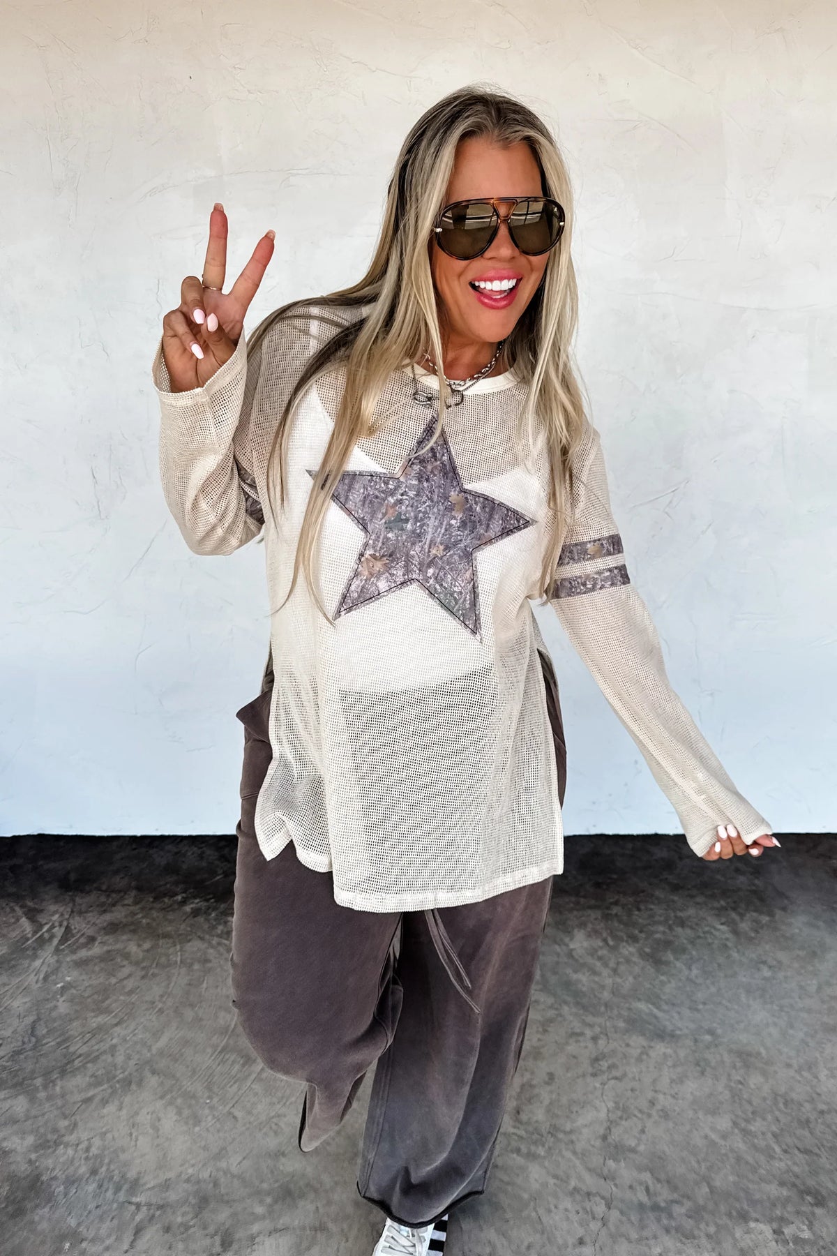 PREORDER: Star Mellow Mesh Cotton Top