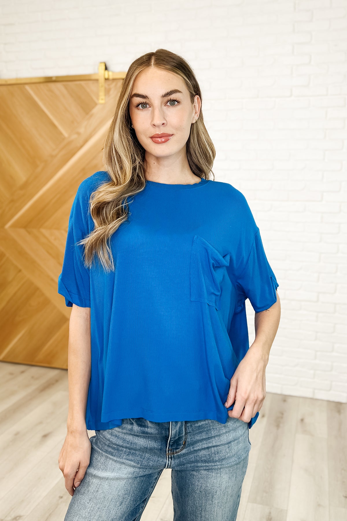 Bare Necessitee Relaxed Tee in Ocean Blue - 4/9/2025