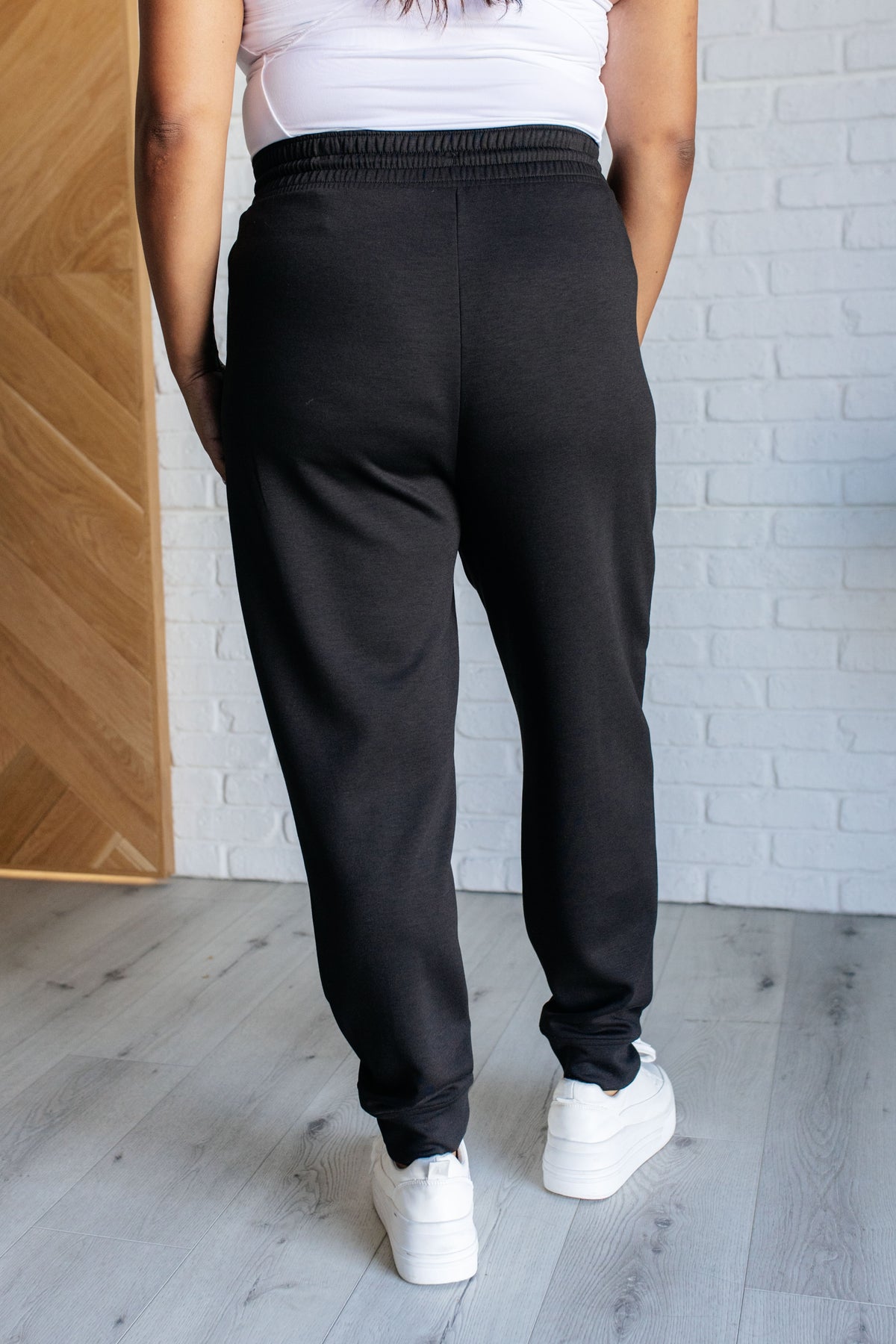 Center Seam Scuba Joggers in Black - 10/16/2024