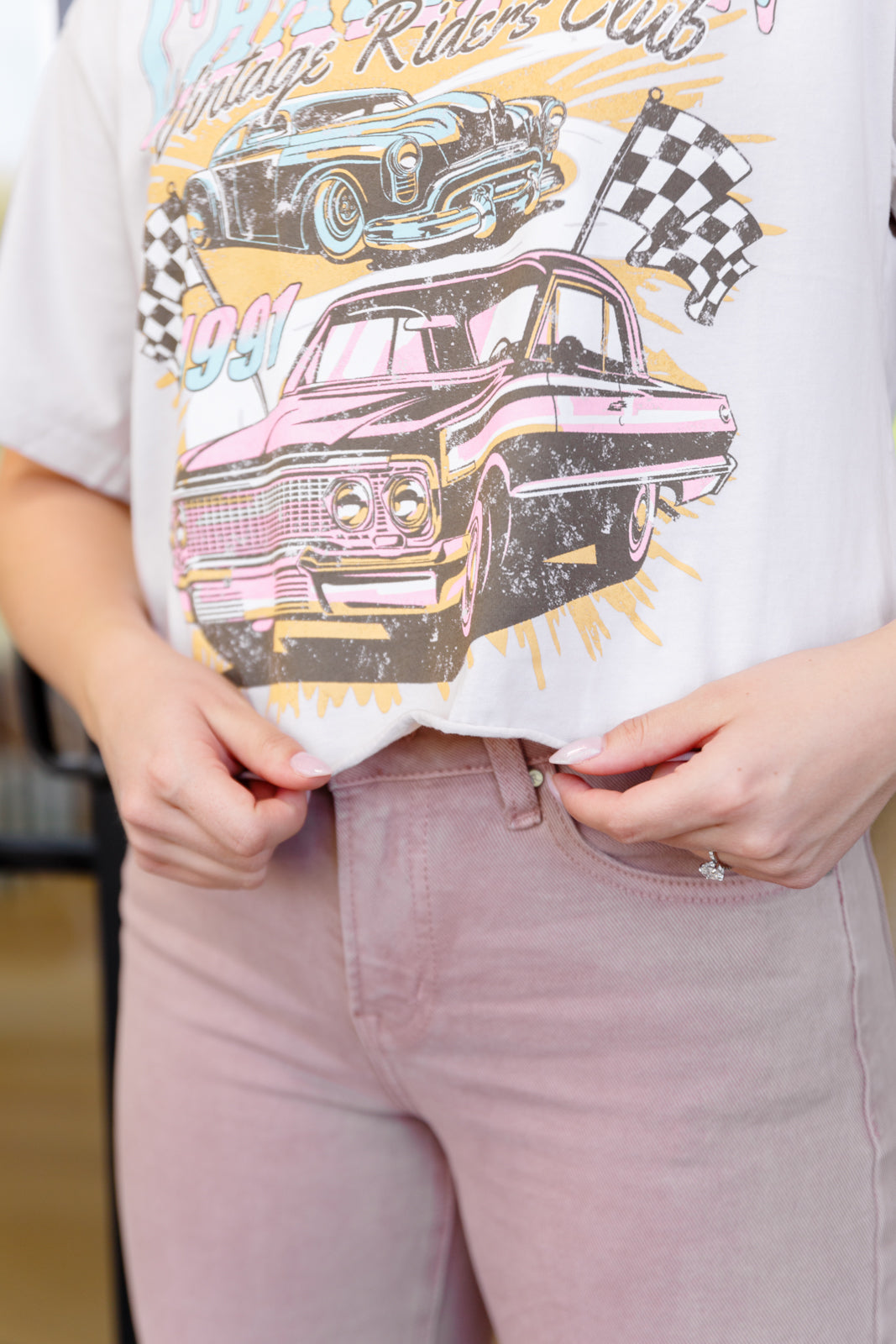 Champion Vintage Rider's Club Cropped Graphic T-Shirt - 8/31/2023