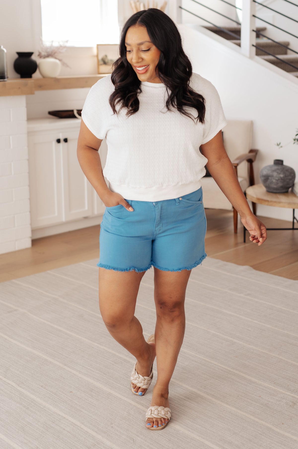 Clearly Classic Short Sleeve Top in White - 7/31/2025