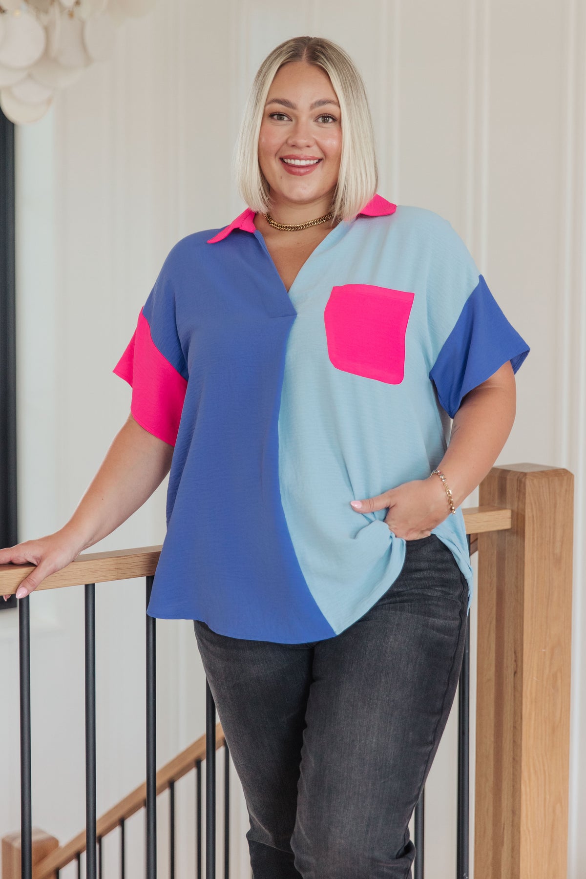 Color Me Cool Color Block Top - 5/29/2025