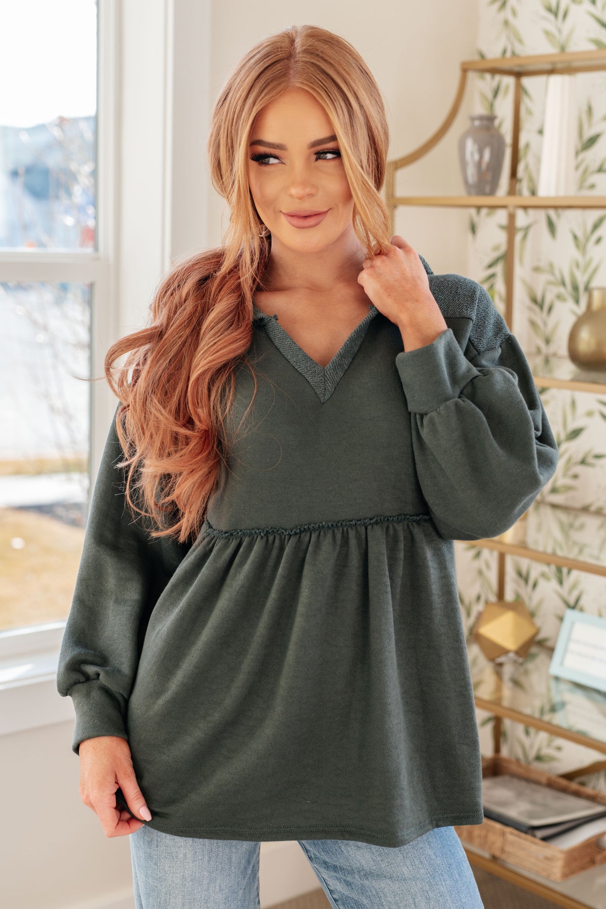 She's Not Wrong Hooded V-Neck Pullover - 2/24/2025