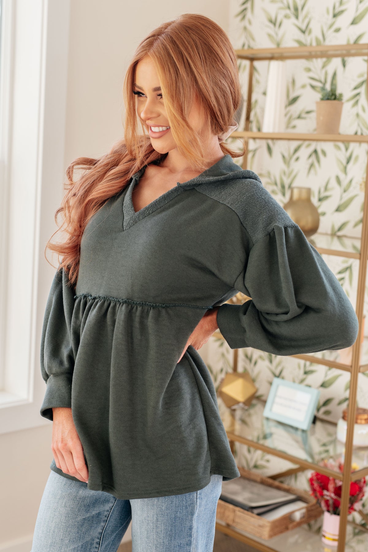 She's Not Wrong Hooded V-Neck Pullover - 2/24/2025