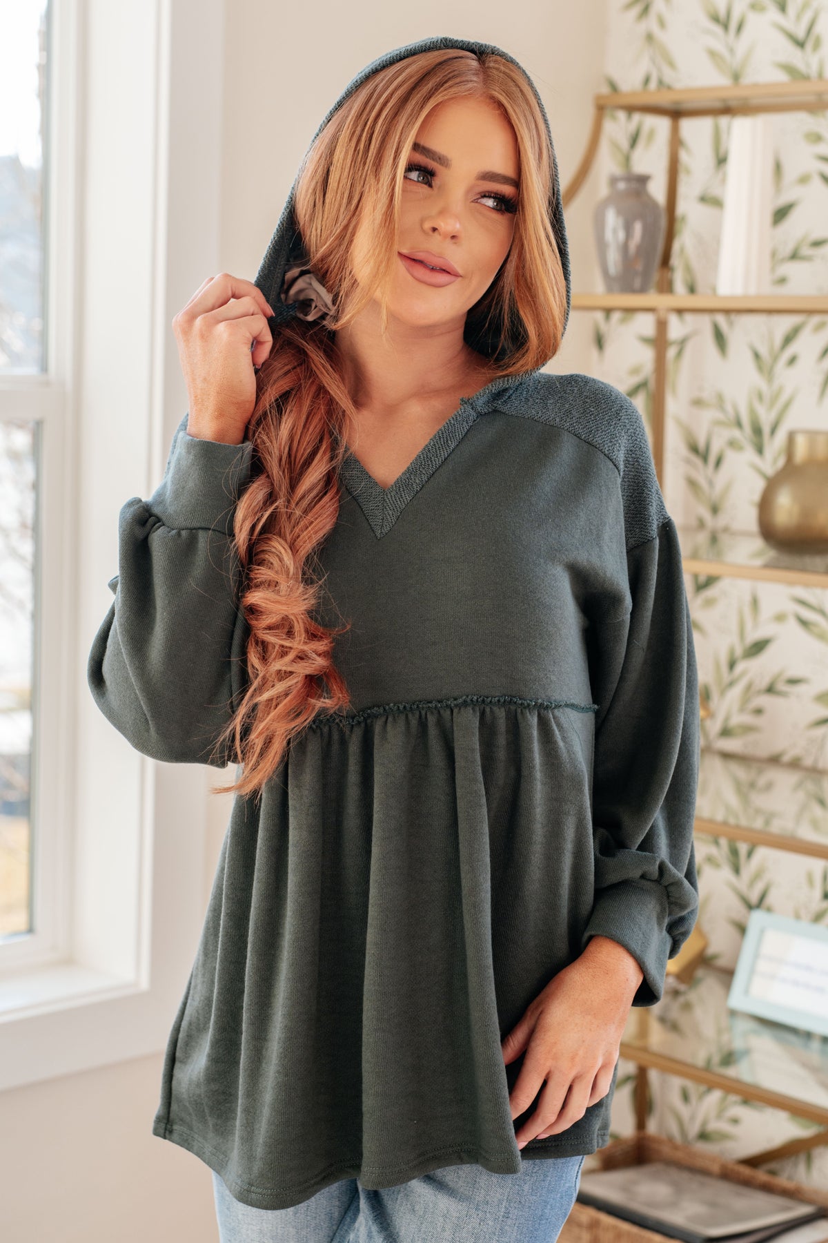 She's Not Wrong Hooded V-Neck Pullover - 2/24/2025