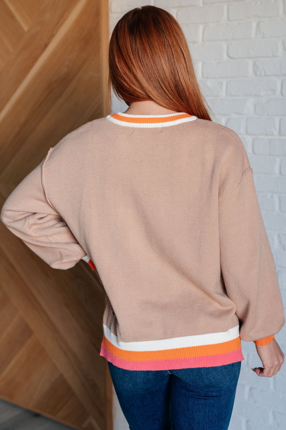 Conversational Moment Striped Trim Sweater - 9/25/2025