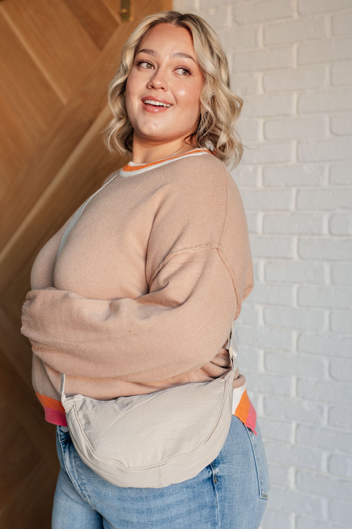 Conversational Moment Striped Trim Sweater - 9/25/2025