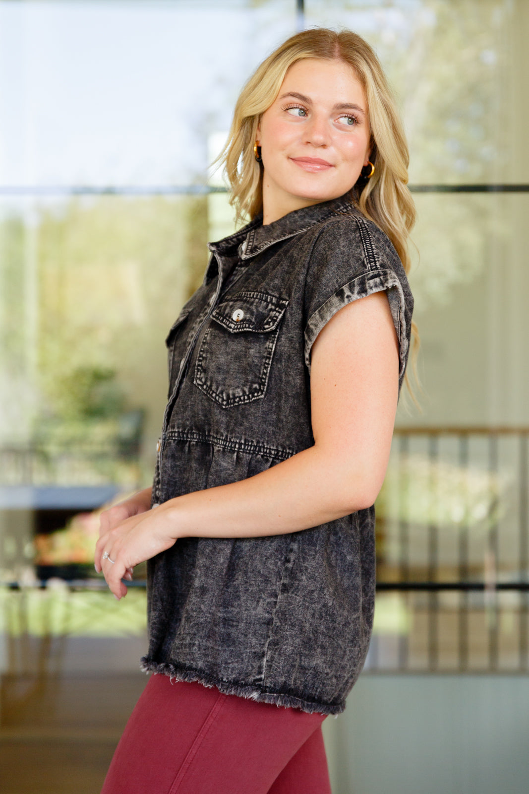 Cool and Carefree Denim Button Down - 8/31/2023