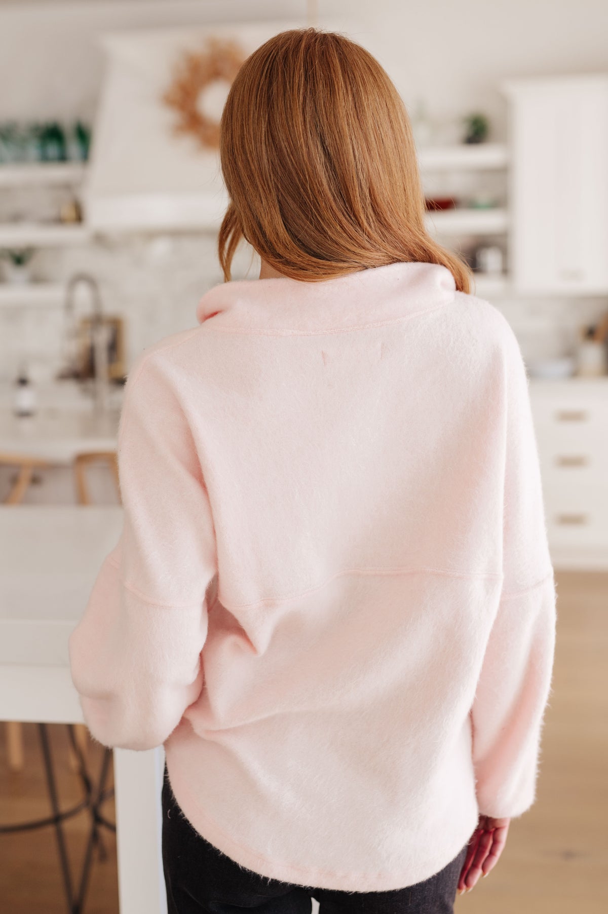 Cozy Moment 1/2 Zip Pullover in Blush - 11/10/2023