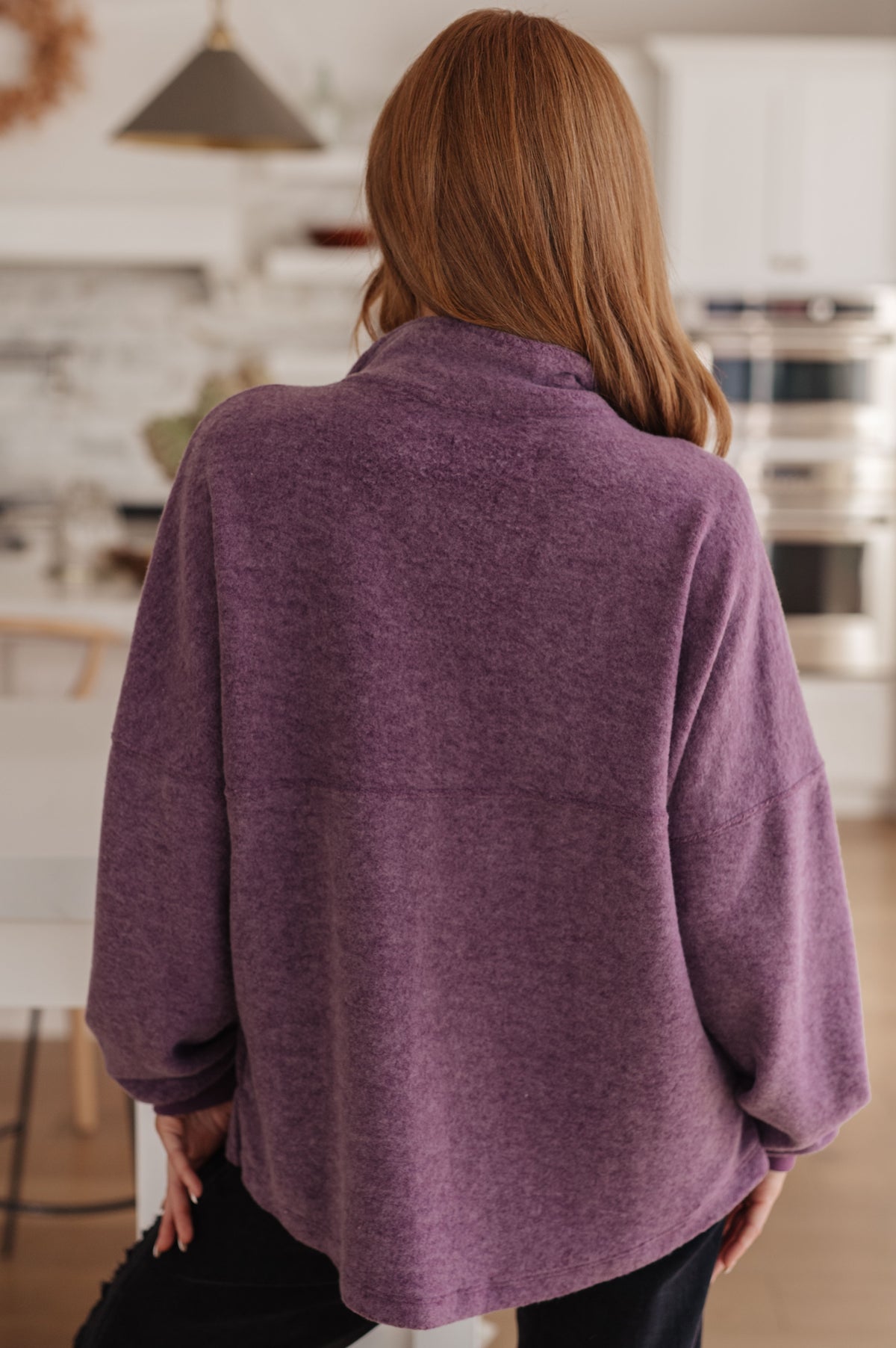 Cozy Moment 1/2 Zip Pullover in Purple - 11/10/2023