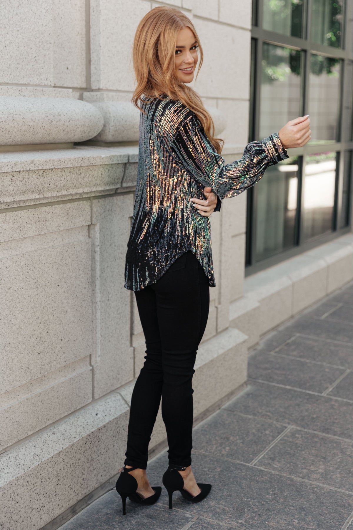 Too Glitz to Glam Button Up Shirt - 11/6/2023
