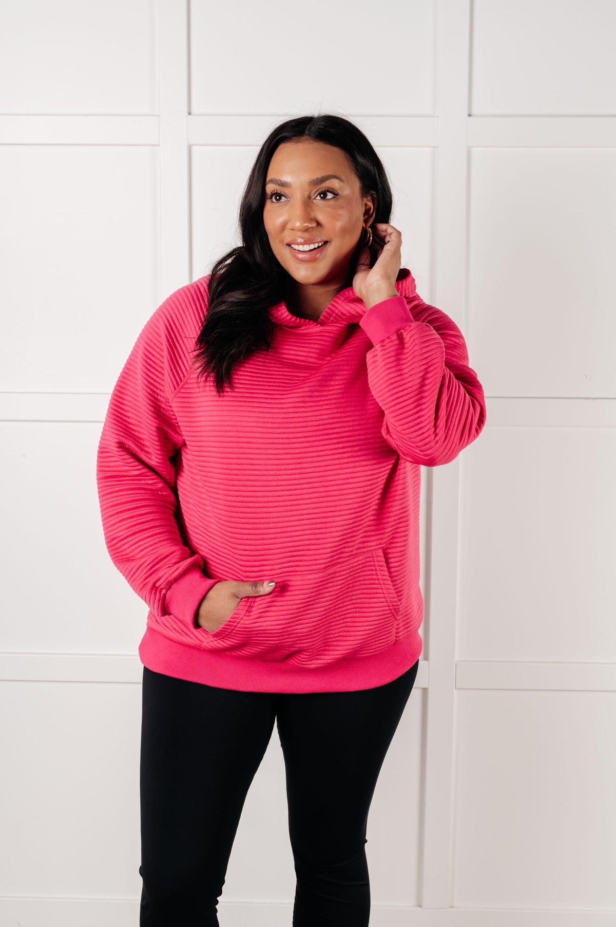 Crosswalk Textured Hoodie in Rose - 9/16/2025 NEW