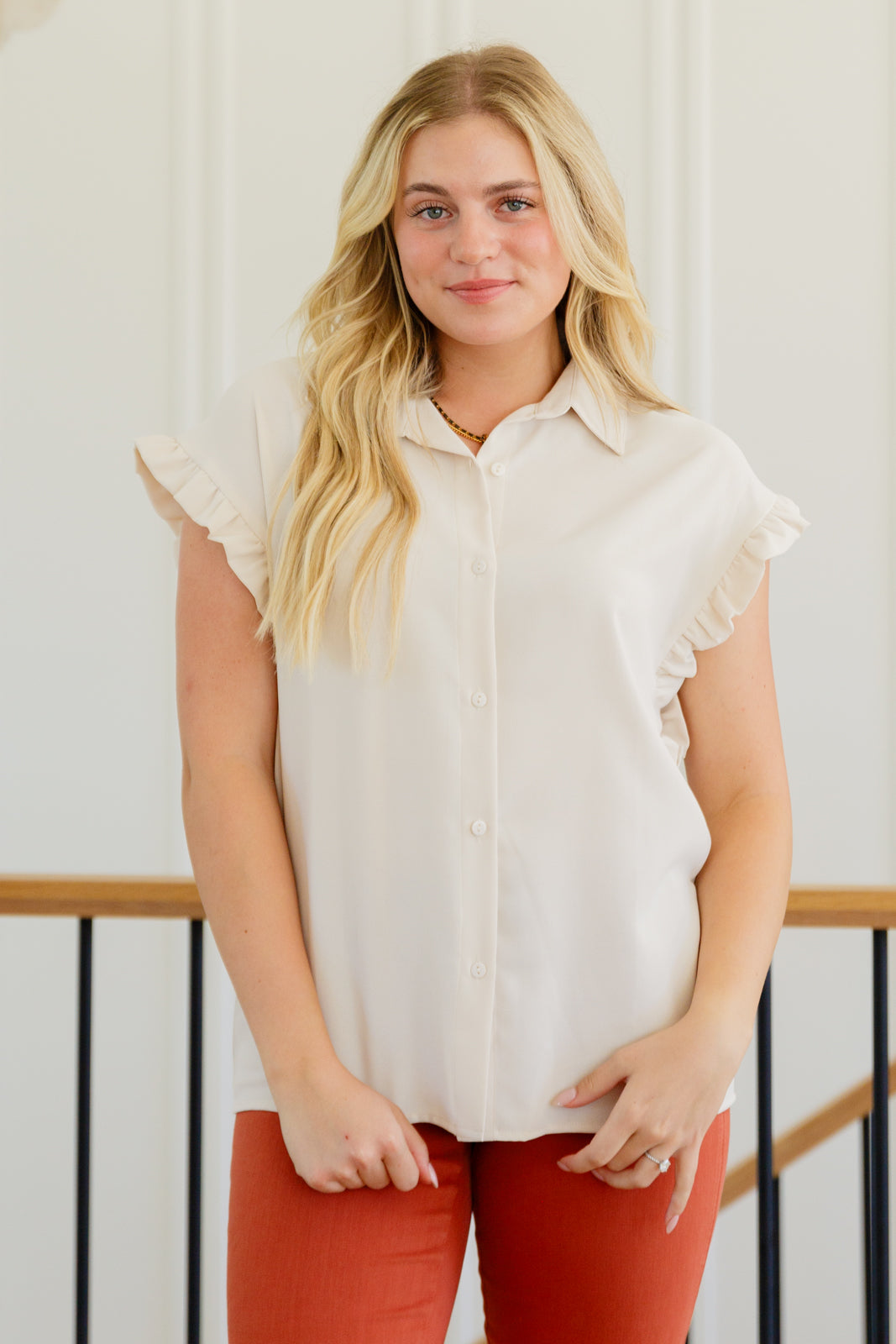 Day Date Ruffle Sleeved Blouse - 1/30/2025