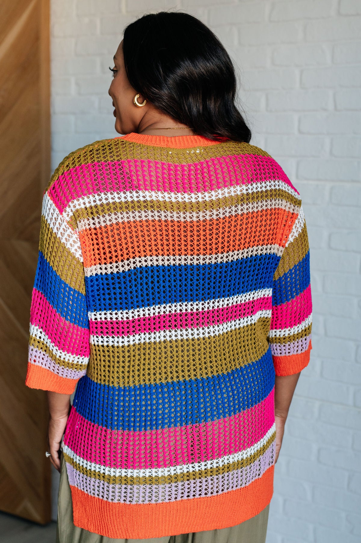 Deep Thoughts Striped Loose Knit Top - 8/21/2025