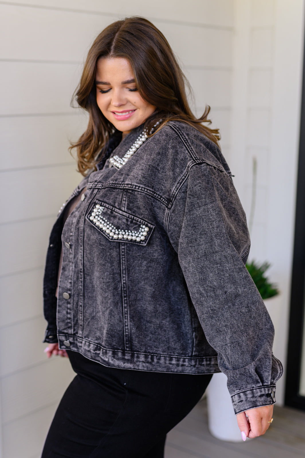 Denim And Pearls Denim Jacket - 9/21/2023