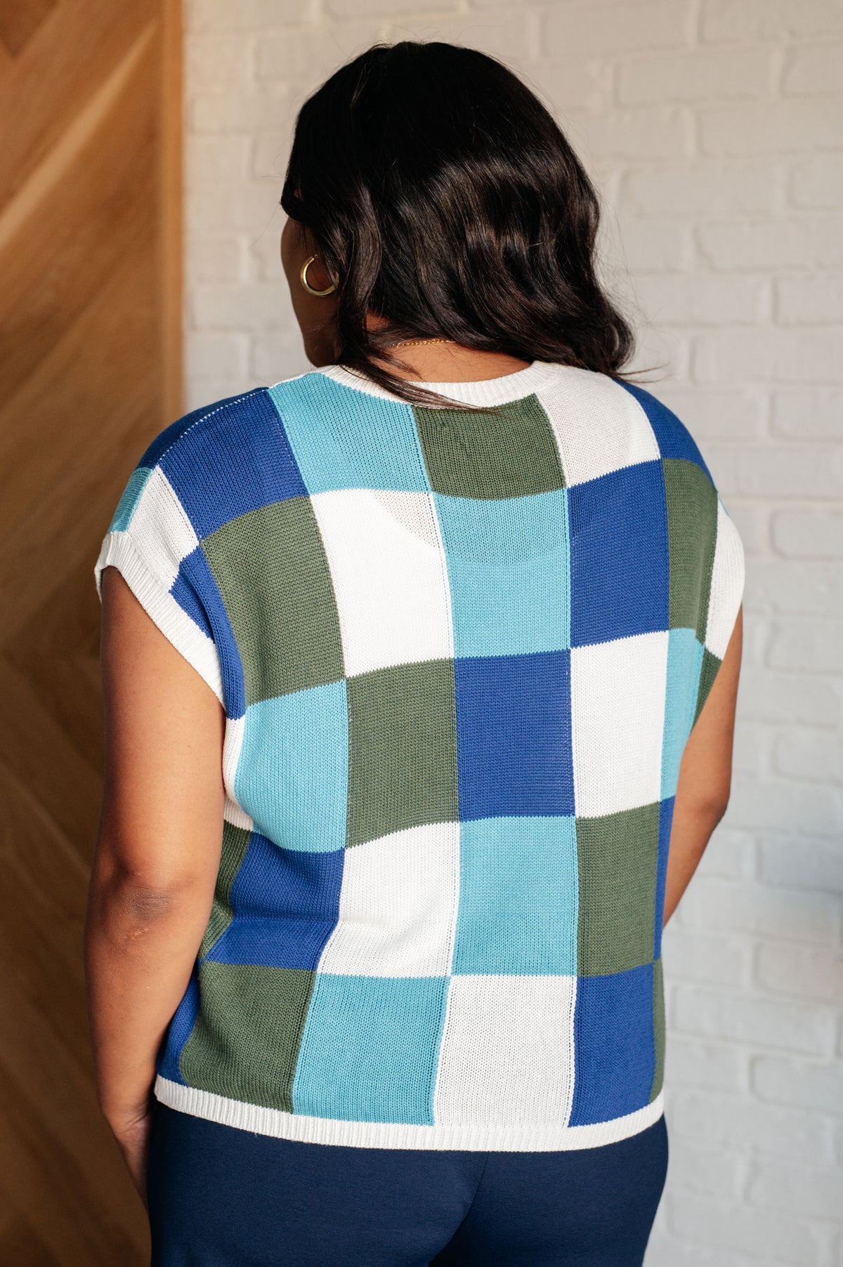 Disco Darling Checkered Sleeveless Sweater - 5/29/2025