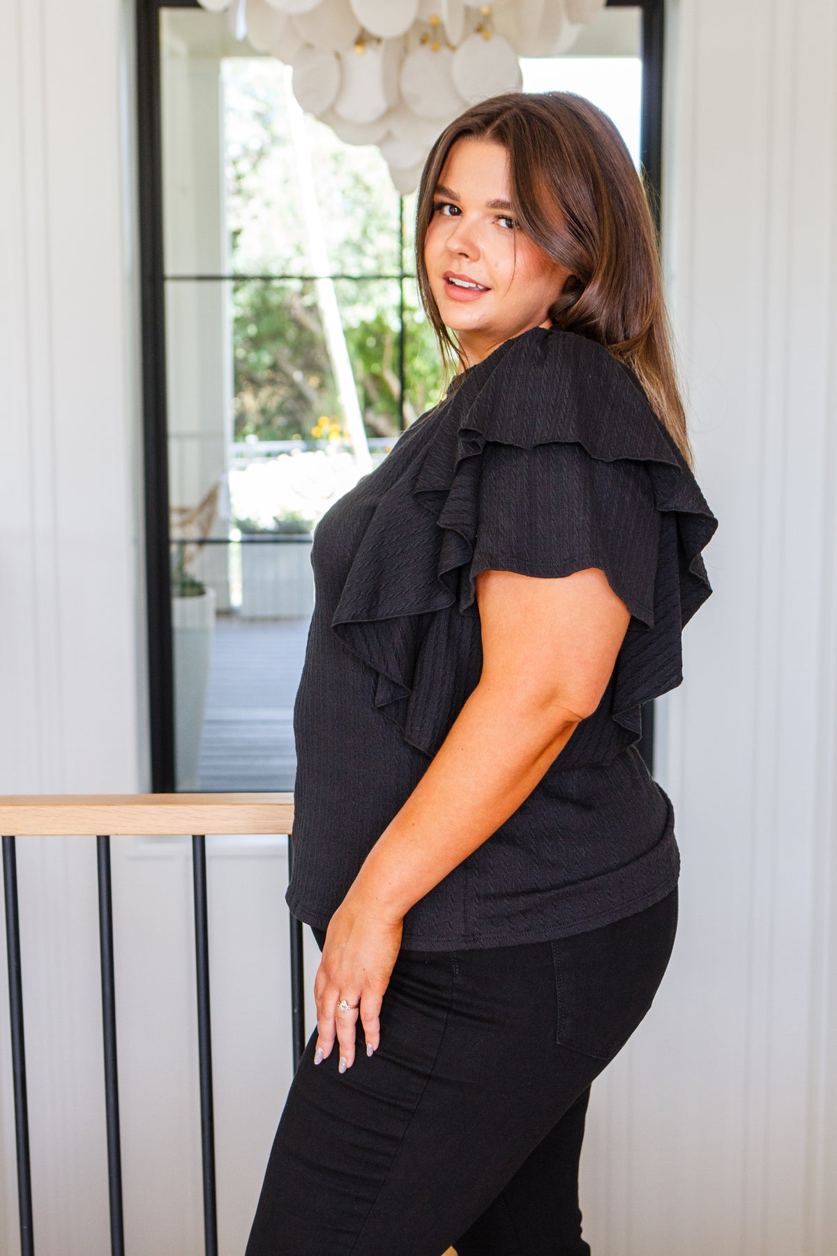 Don't Forget Me Ruffle Sleeve Top - 8/15/2023