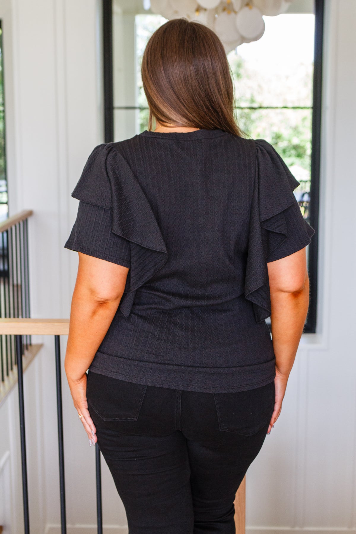 Don't Forget Me Ruffle Sleeve Top - 8/15/2023