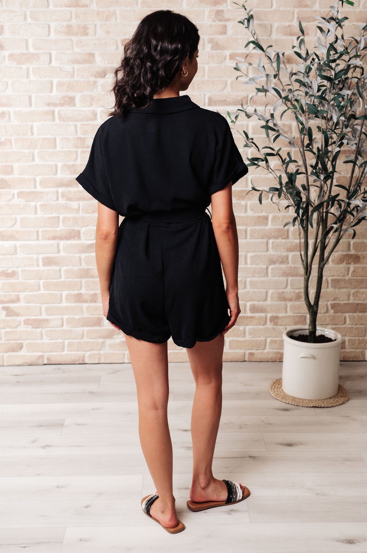 Don't Worry 'Bout a Thing V-Neck Romper - 4/10/2025