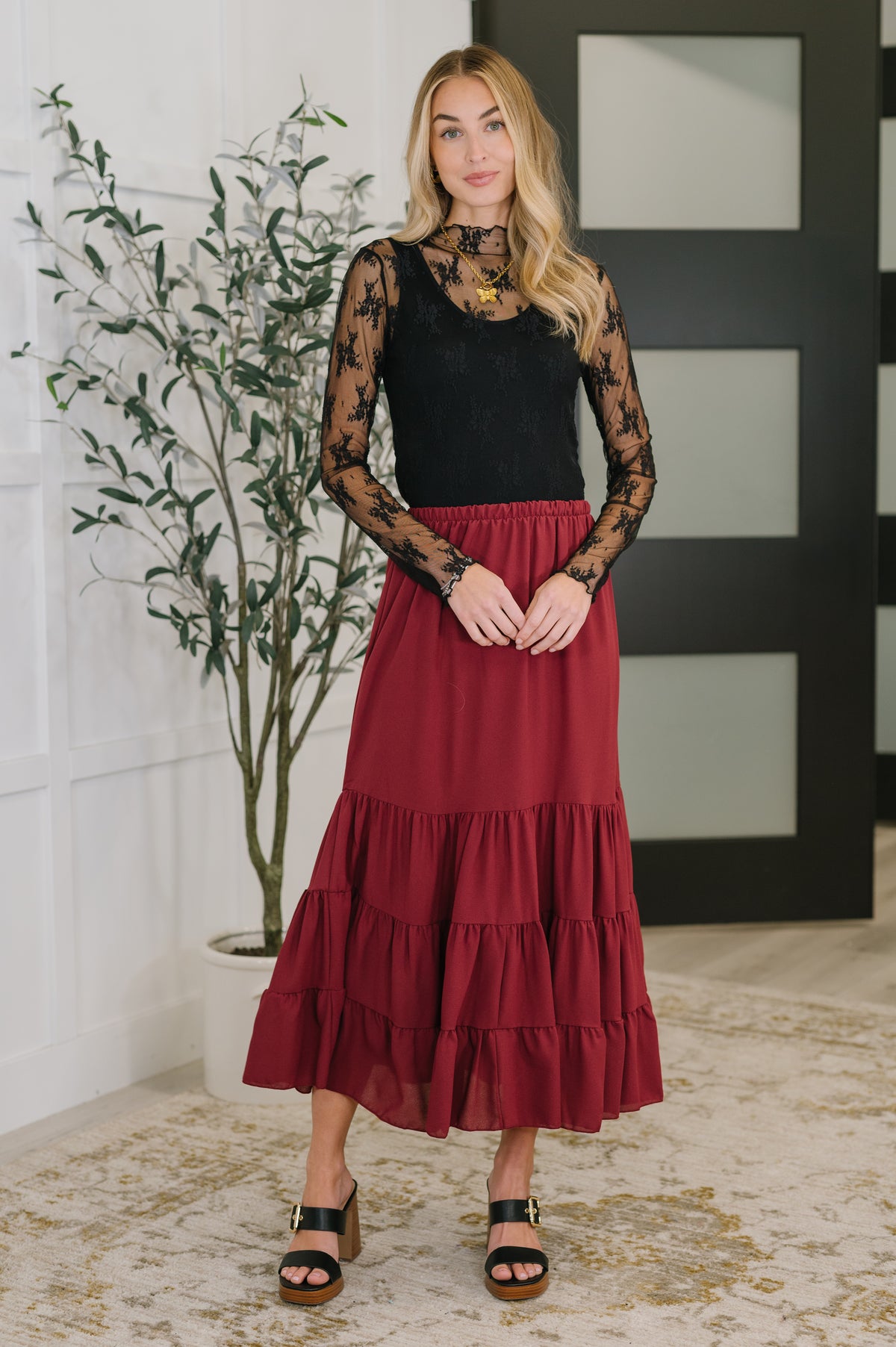 Easy Pick Tiered Maxi Skirt - 11/11/2025
