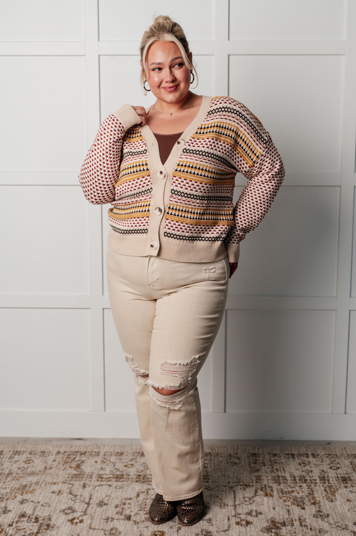 Effortless Elements Striped Cardigan - 9/4/2025