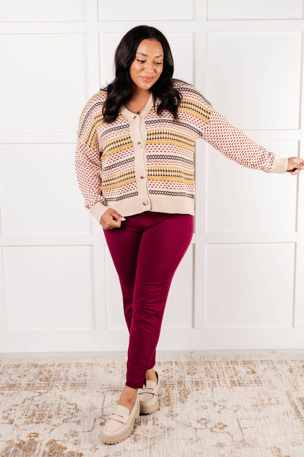 Effortless Elements Striped Cardigan - 9/4/2025