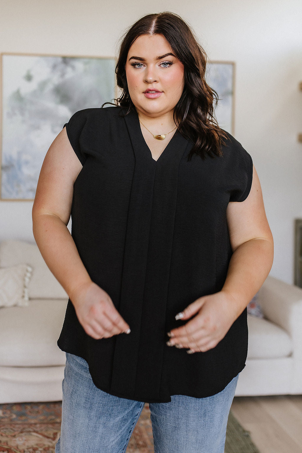 Elevate Everyday Blouse in Black - 6/15/2023