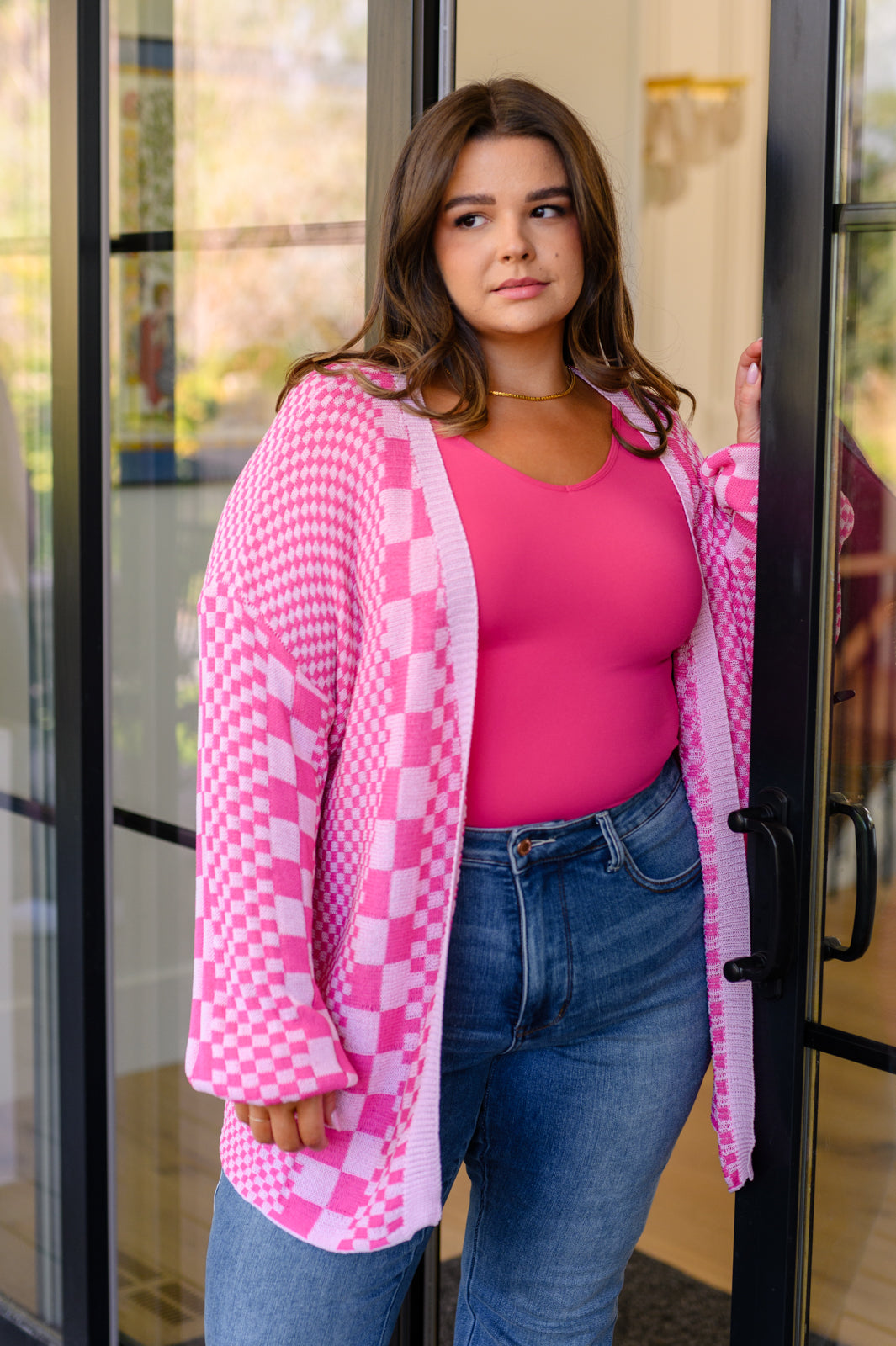 Keep On Driving Checkered Cardigan - 9/19/2023