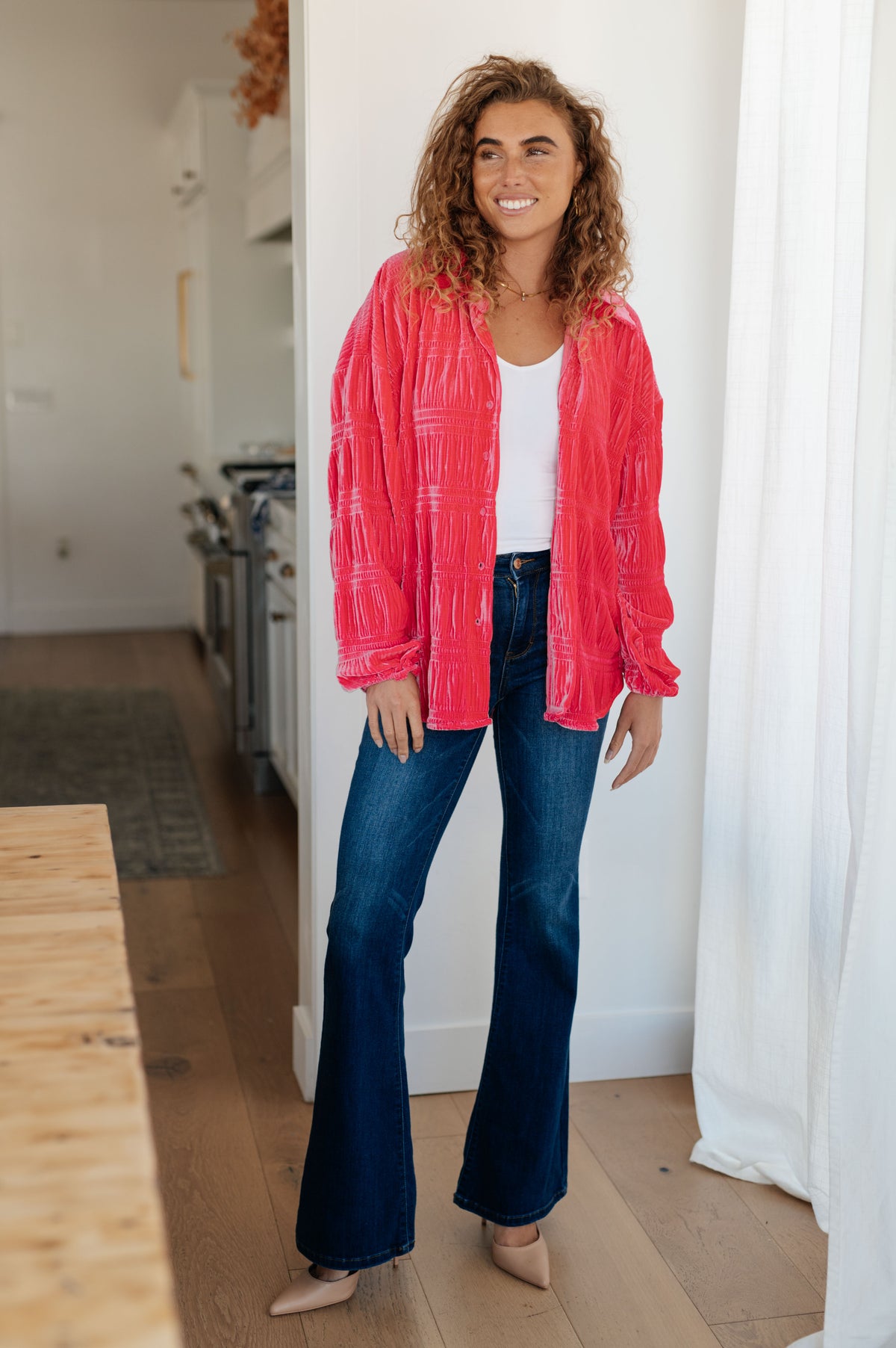 Feeling Fuchsia Velvet Button Down - 11/17/2023