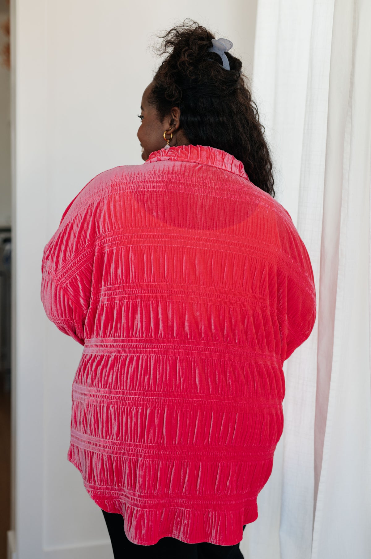 Feeling Fuchsia Velvet Button Down - 11/17/2023
