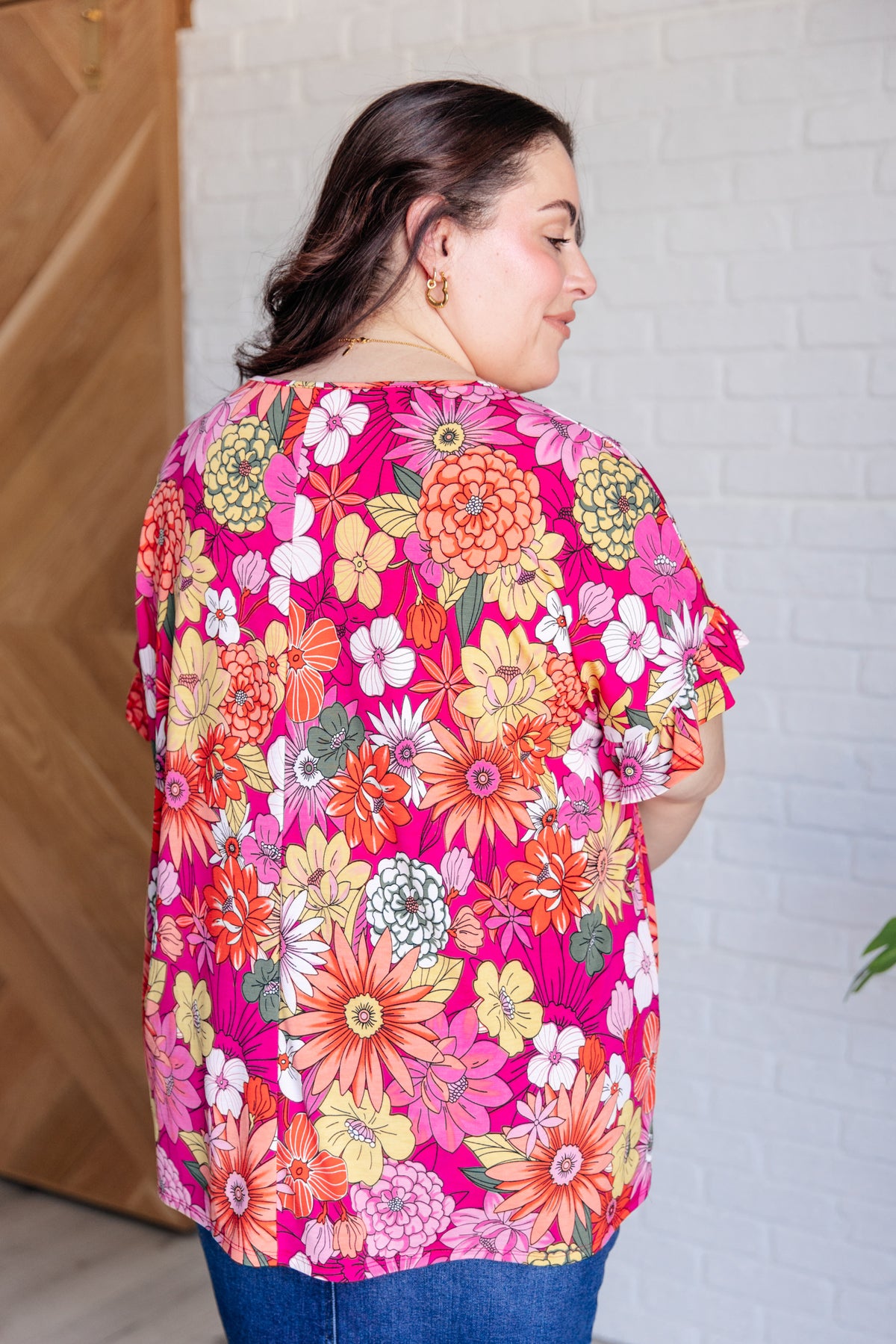 Flit About Floral Top in Pink - 5/5/2025