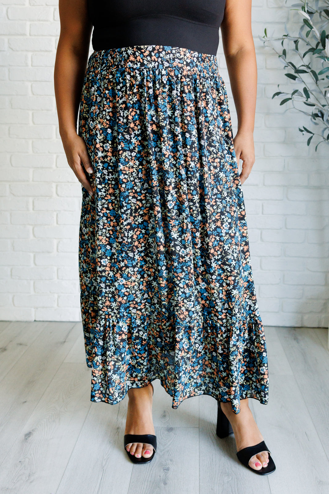 Flutter of Florals V-Neck Crop and Skirt Set - 7/7/2025