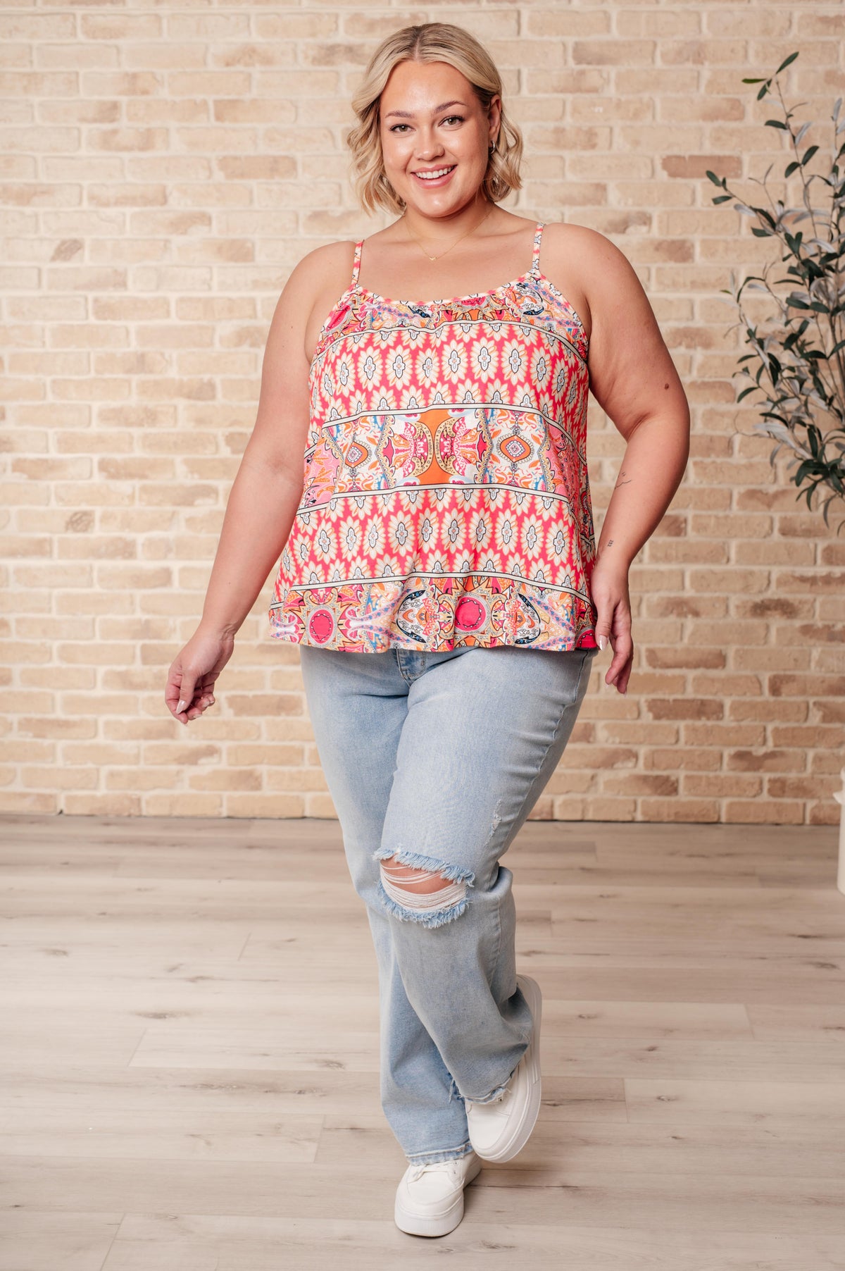 Free Spirited Mixed Print Tank - 4/17/2025