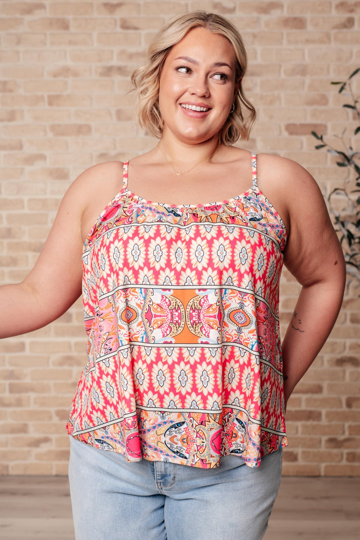 Free Spirited Mixed Print Tank - 4/17/2025