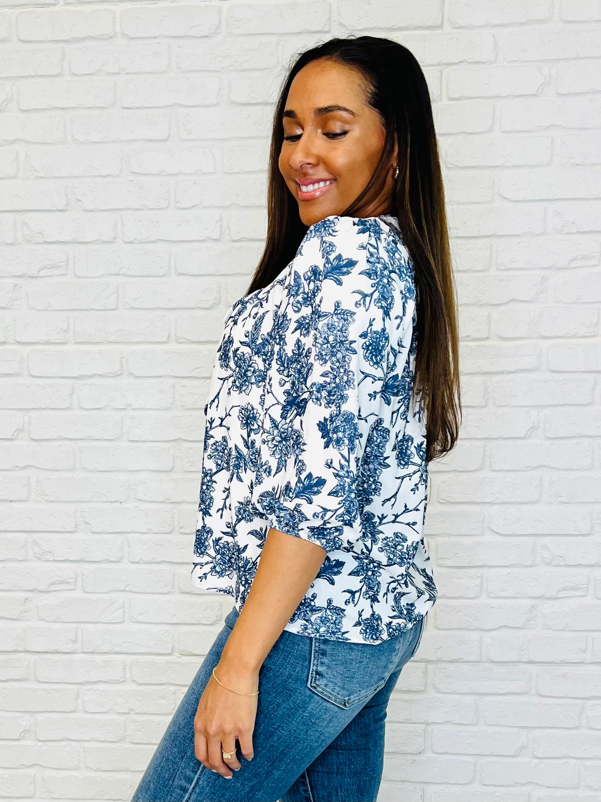 Frill Me With Sunshine in Ivory and Navy - 3/7/2025