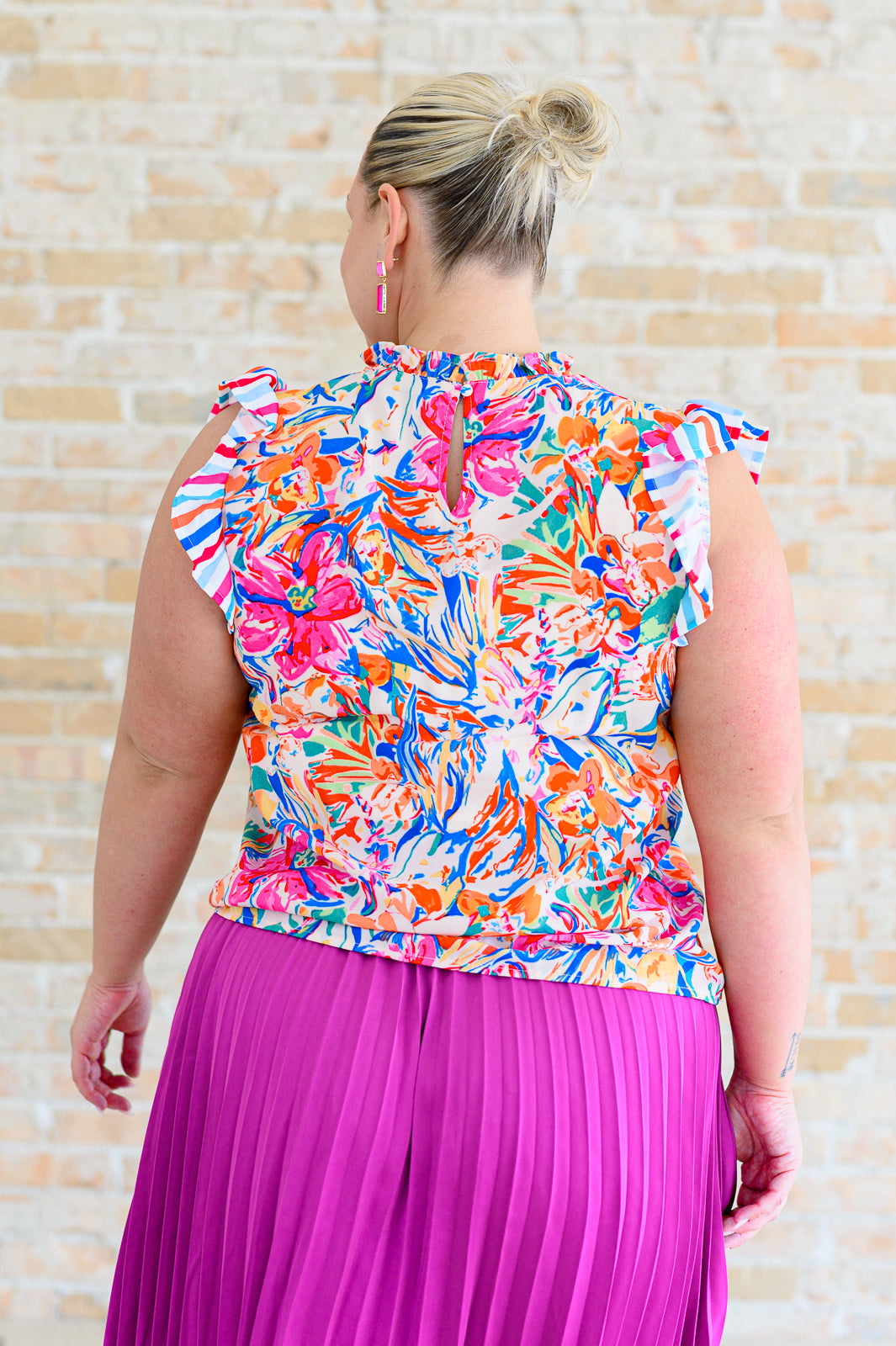 Get Out of Town Ruffle Sleeve Top - 3/31/2025