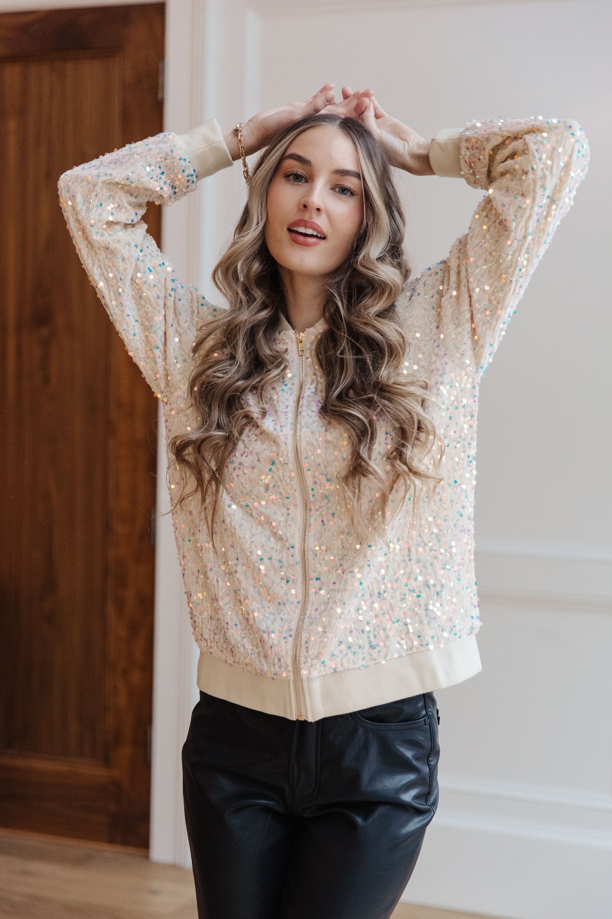 Glitter Bomb Sequin Bomber Jacket - 11/27/2023