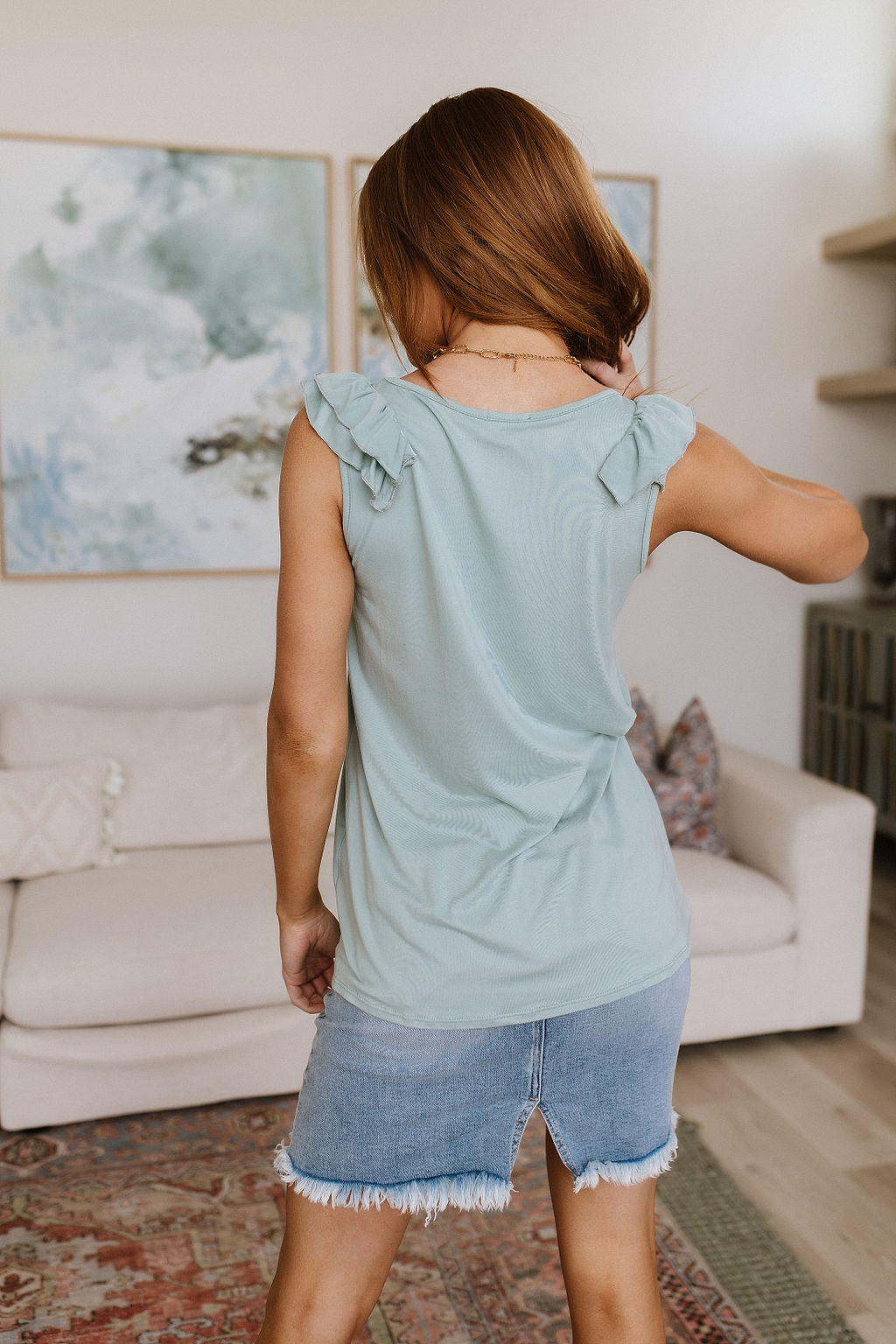 Good For You Ruffle Detail Tank - 6/9/2025
