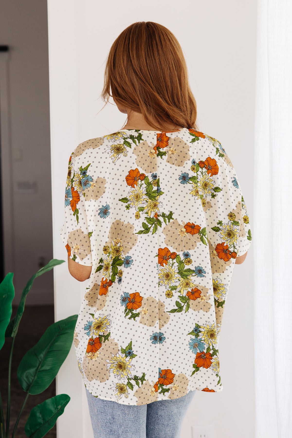 Good Morning Floral V-Neck Blouse - 8/4/2023