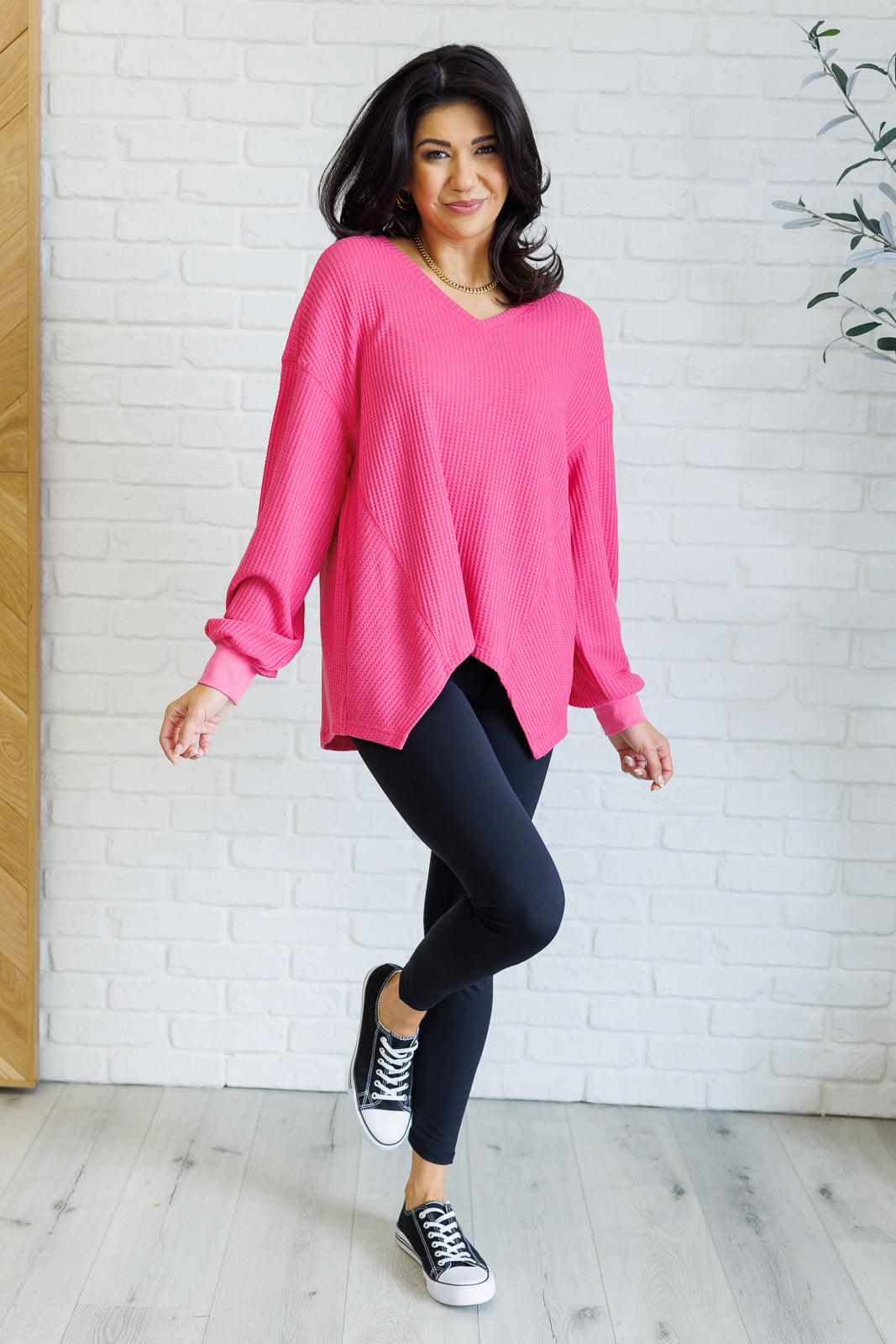 Good Things Are Coming V-Neck Top in Pink - 1/9/2025