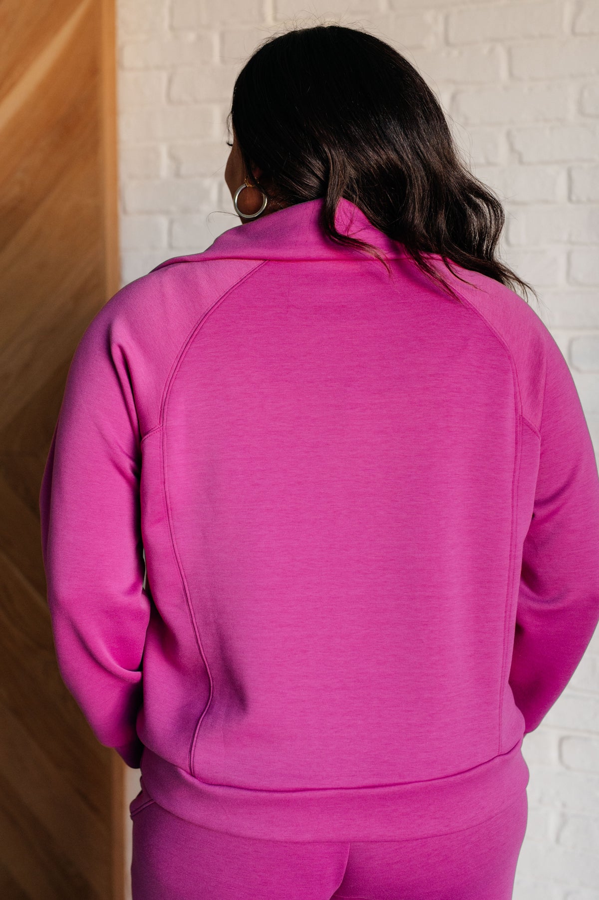 Hamptons Travel Half Zip Pullover in Magenta - 8/14/2025