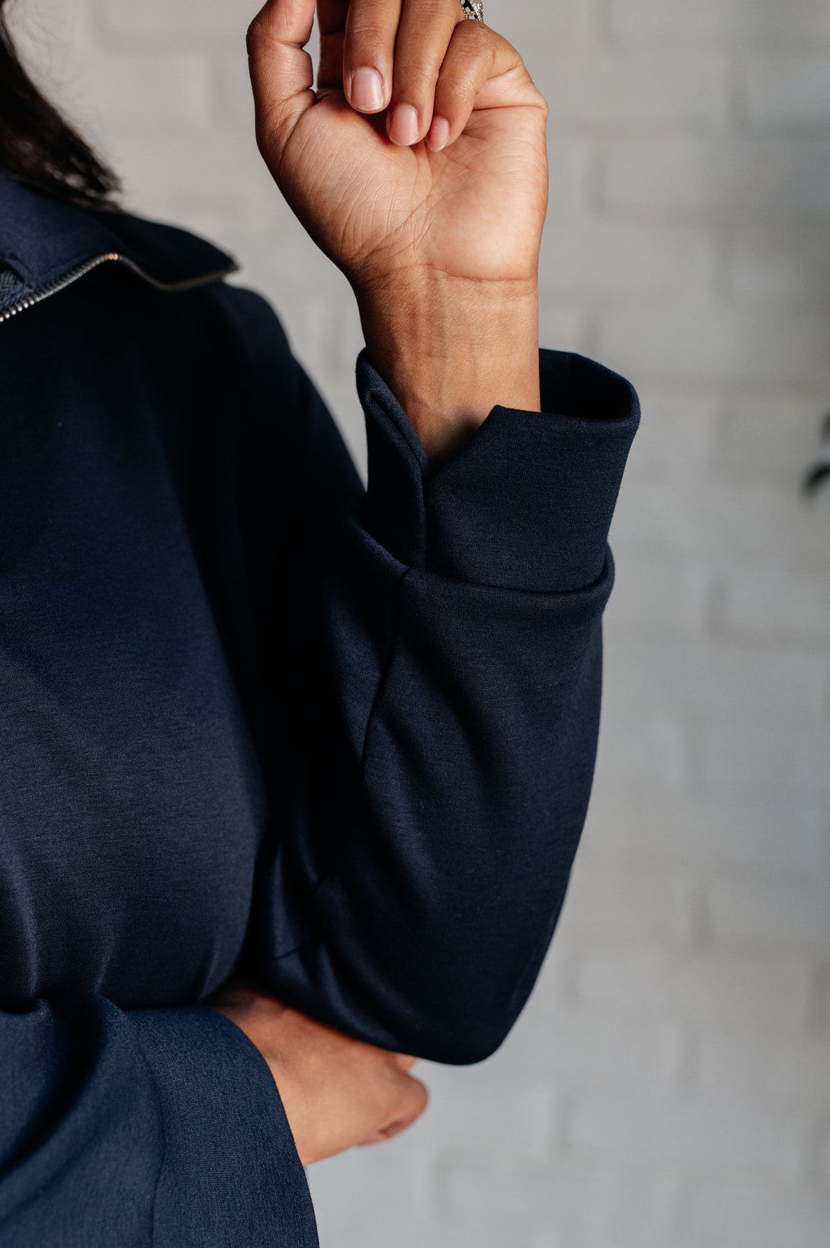 Hamptons Travel Half Zip Pullover in Navy - 8/14/2025