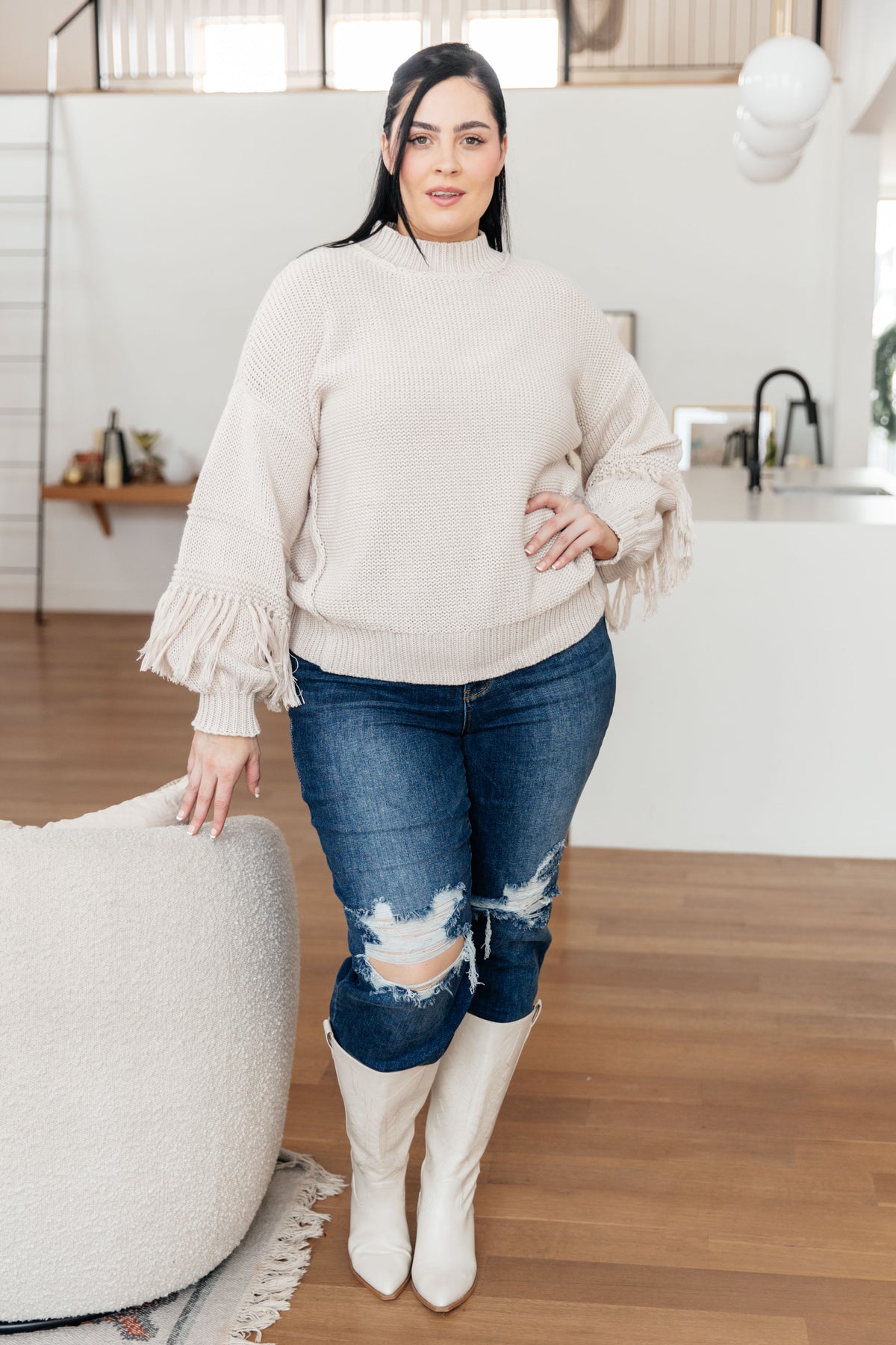 Handle It All Fringe Detail Sweater - 11/6/2025