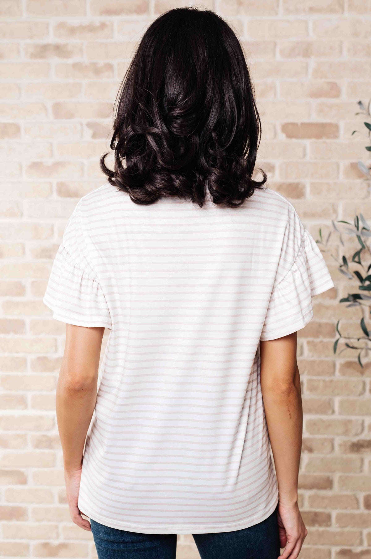 Hand to Hold Lace Detail Striped Top - 4/14/2025